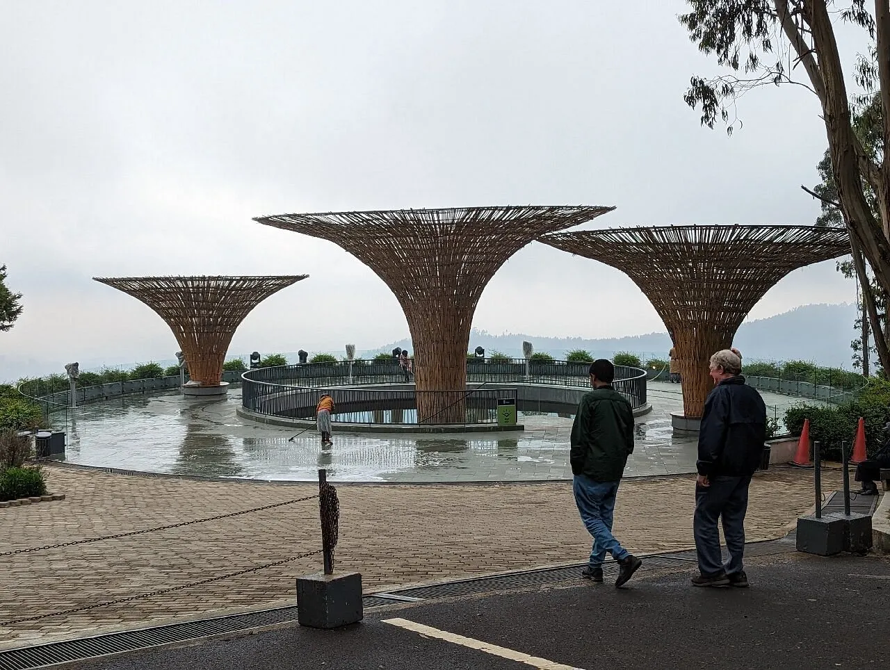 Panoramic view of Addis Ababa's cityscape, blending modern architecture with lush hills, capturing the essence of Ethiopia's bustling capital.